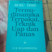 Buku Teks : Termodinamika Terpakai Uap Dan Panas